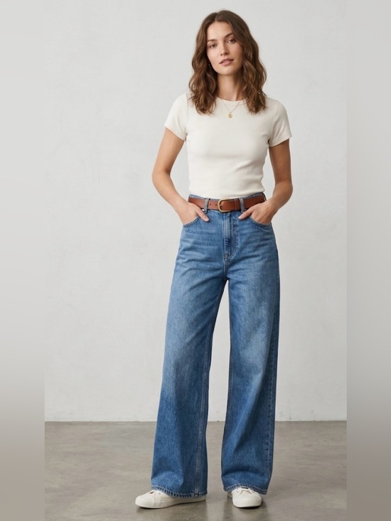 Reformation Denim - Reformation Blue High-Rise Wide Leg Jeans